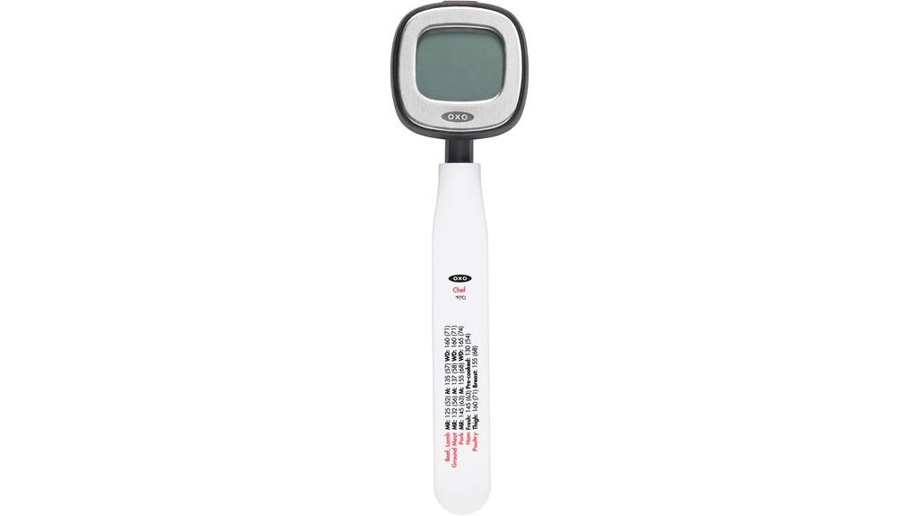 digital kitchen thermometer in black