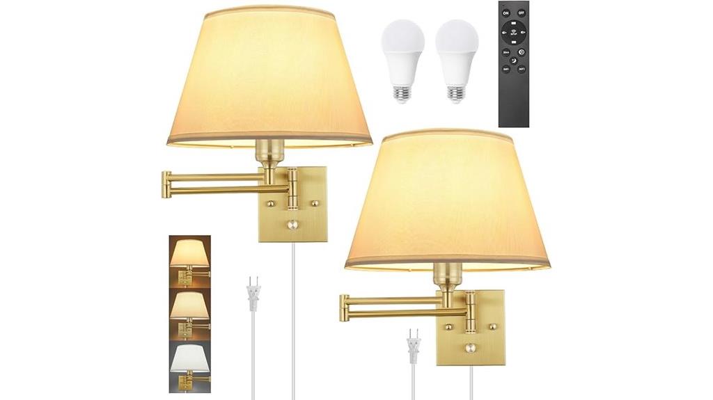 dimmable adjustable wall lights