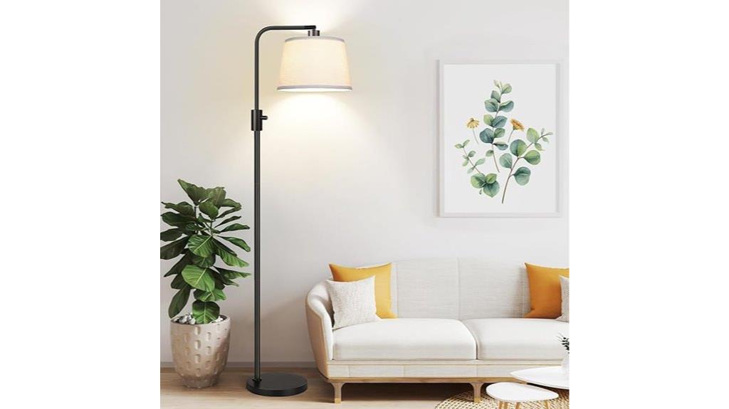 dimmable linen shade lamp