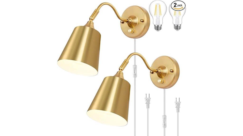 dimmable plug in wall sconces