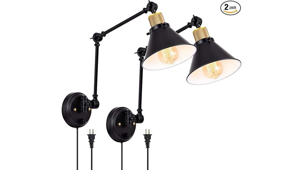 dimmable swing arm sconces