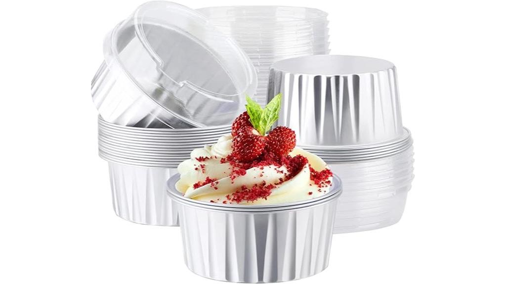 disposable silver creme brulee ramekins