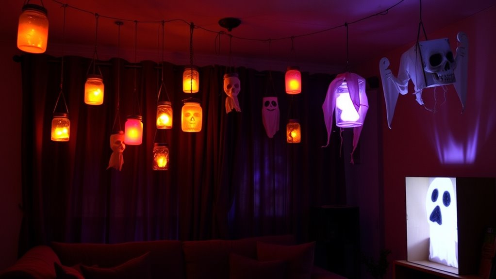 diy haunted lighting ideas