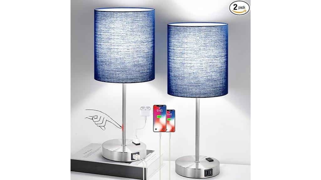 dual touch lamp outlets