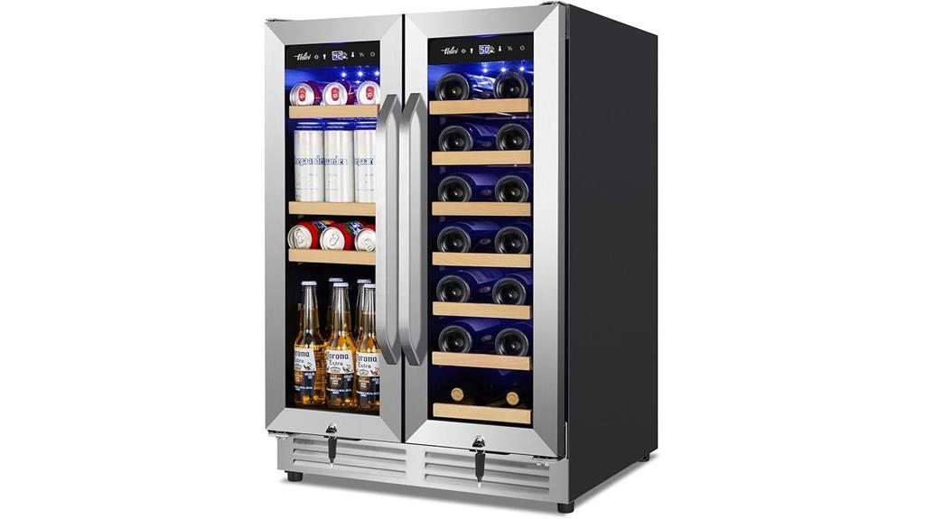 dual zone glass refrigerator