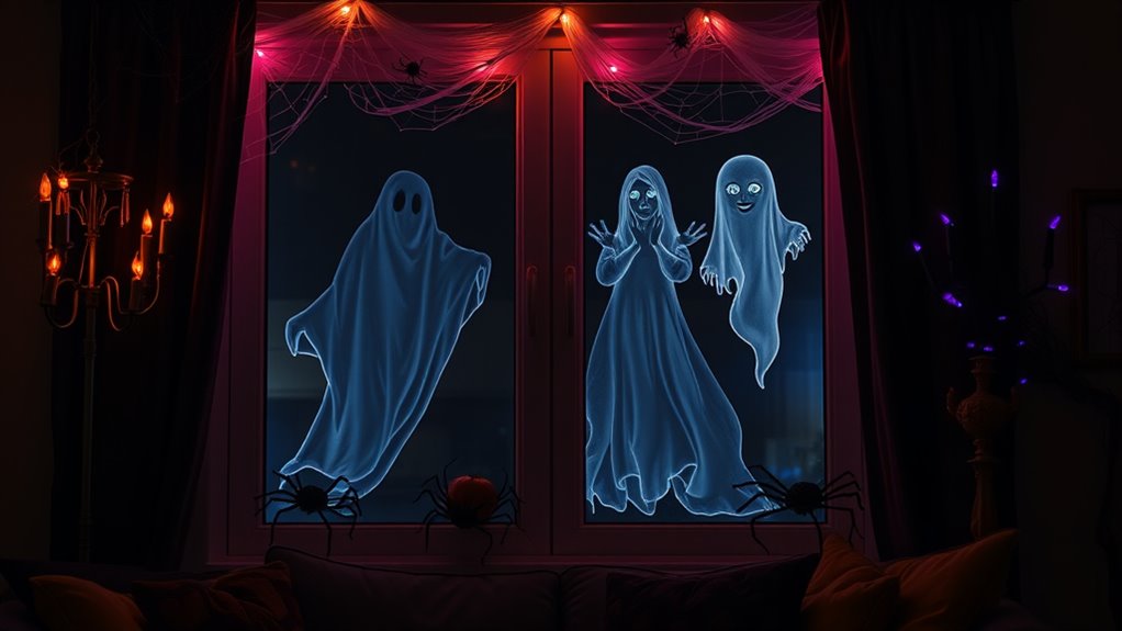 easy haunted window decorations
