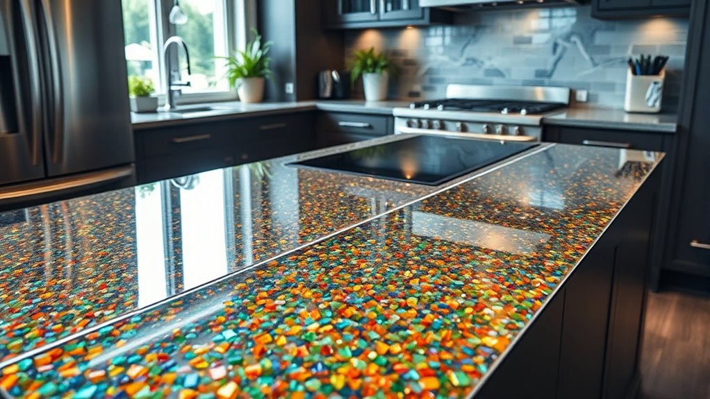 eco friendly glass countertops