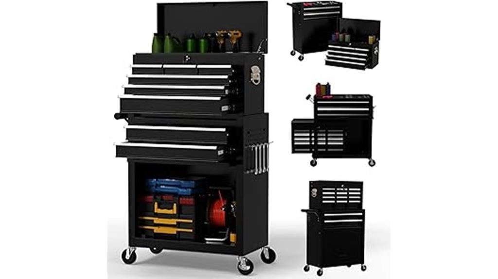 eight drawer metal storage chest