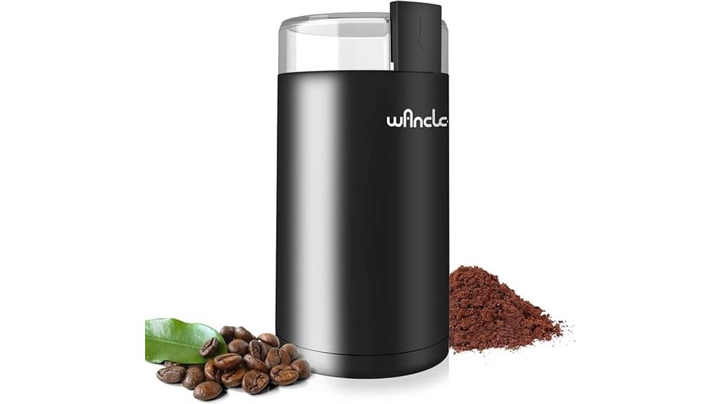 electric coffee grinder includes brush
