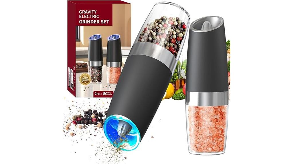electric led salt grinder