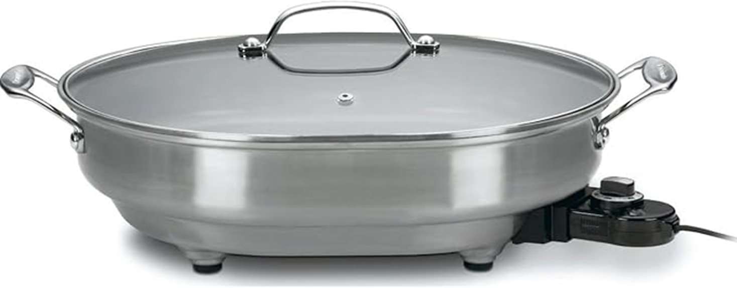 electric skillet with nonstick coating