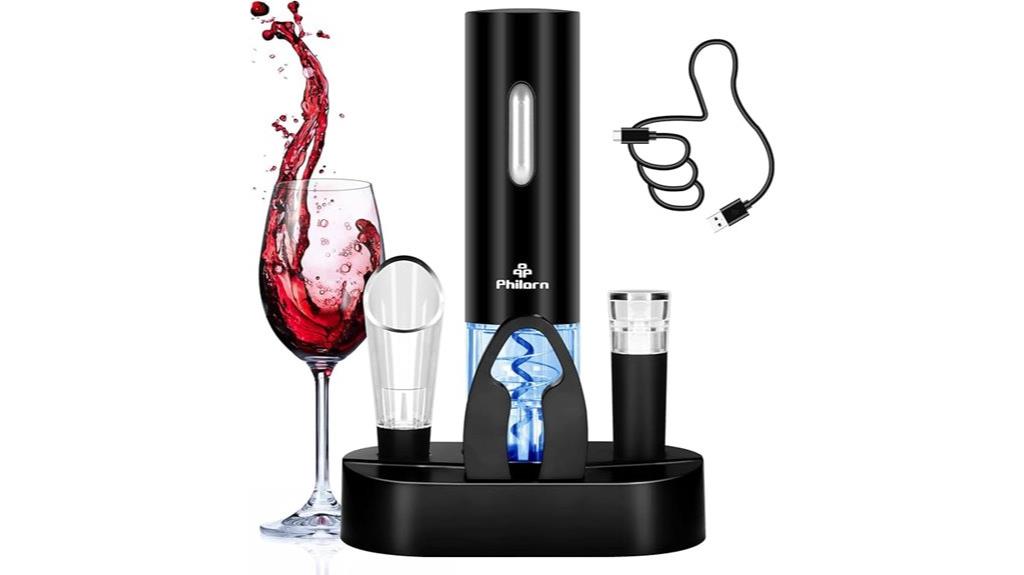 electric wine opener set
