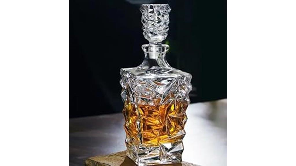 elegant crystal whiskey set