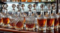 elegant crystal whiskey storage