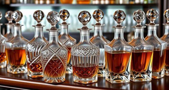 elegant crystal whiskey storage