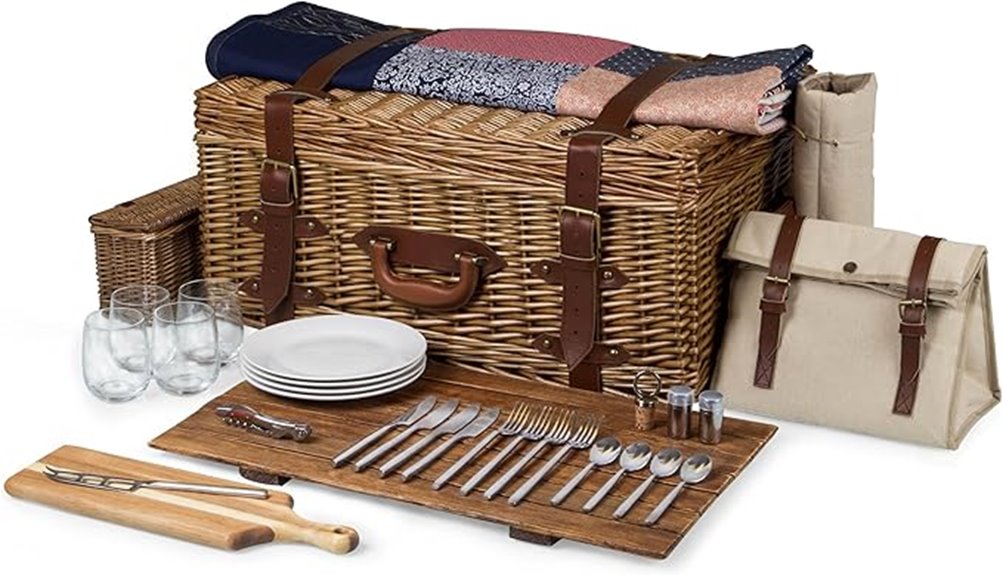 elegant four person picnic set