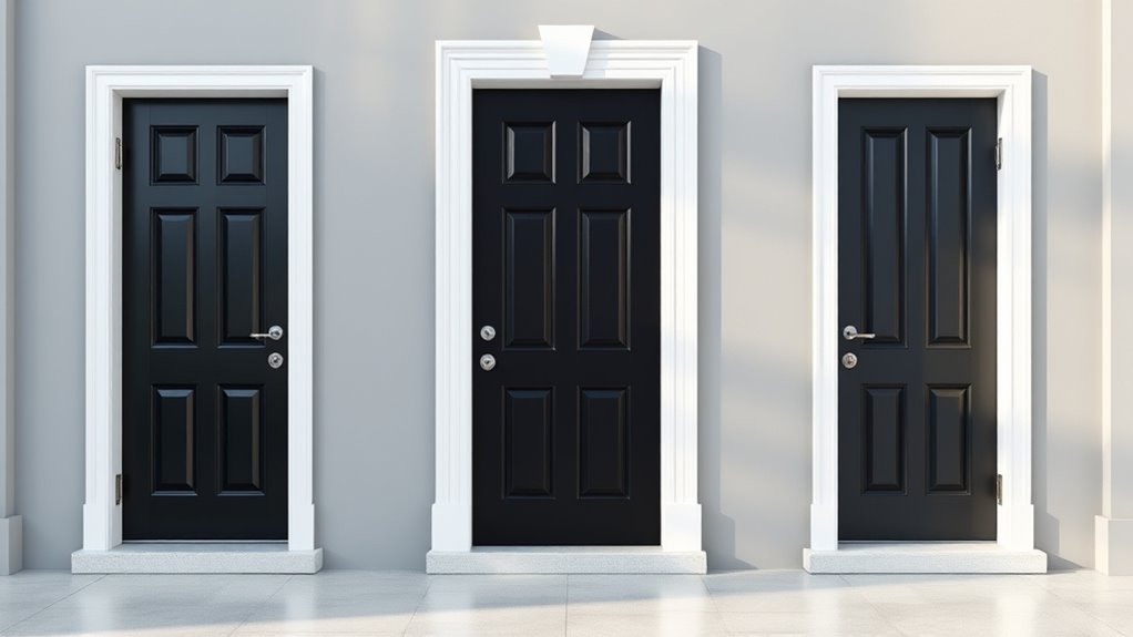 elegant monochrome door choices