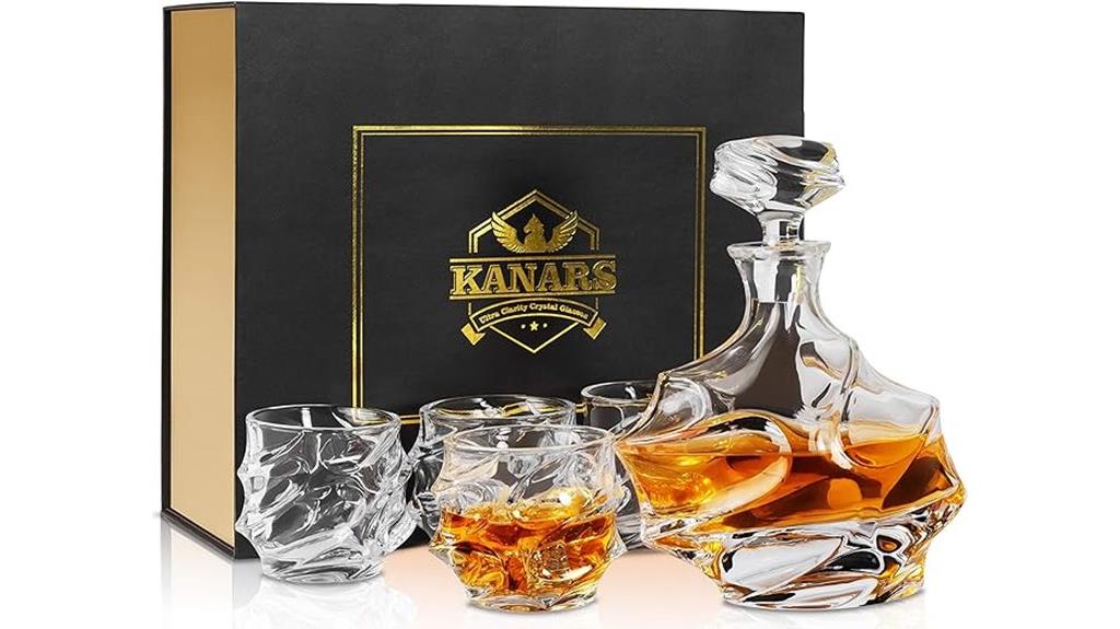 elegant whiskey decanter set