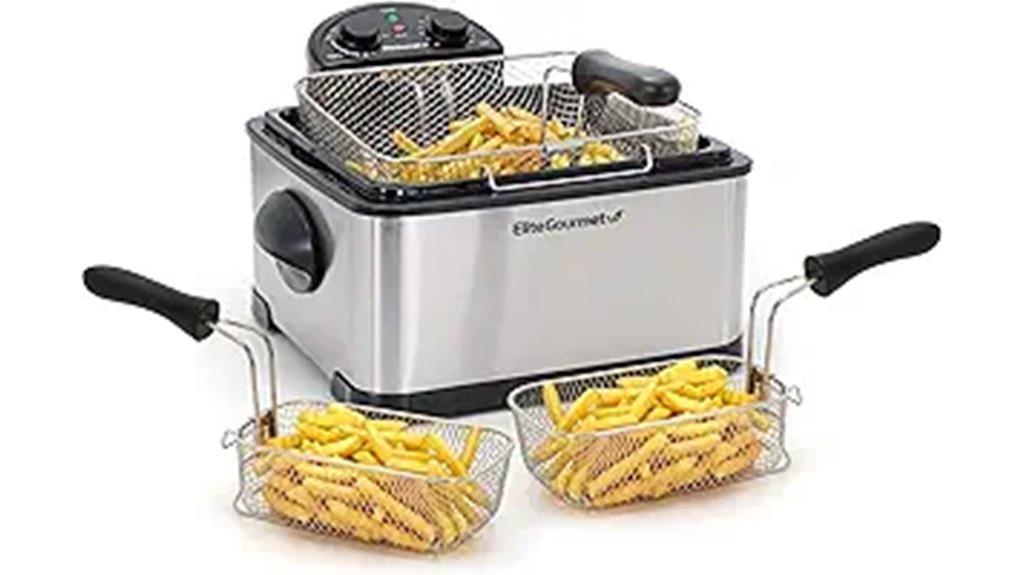 elite gourmet 3 basket fryer