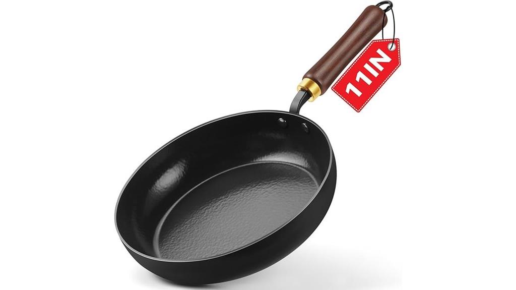 enamel coated carbon steel skillet