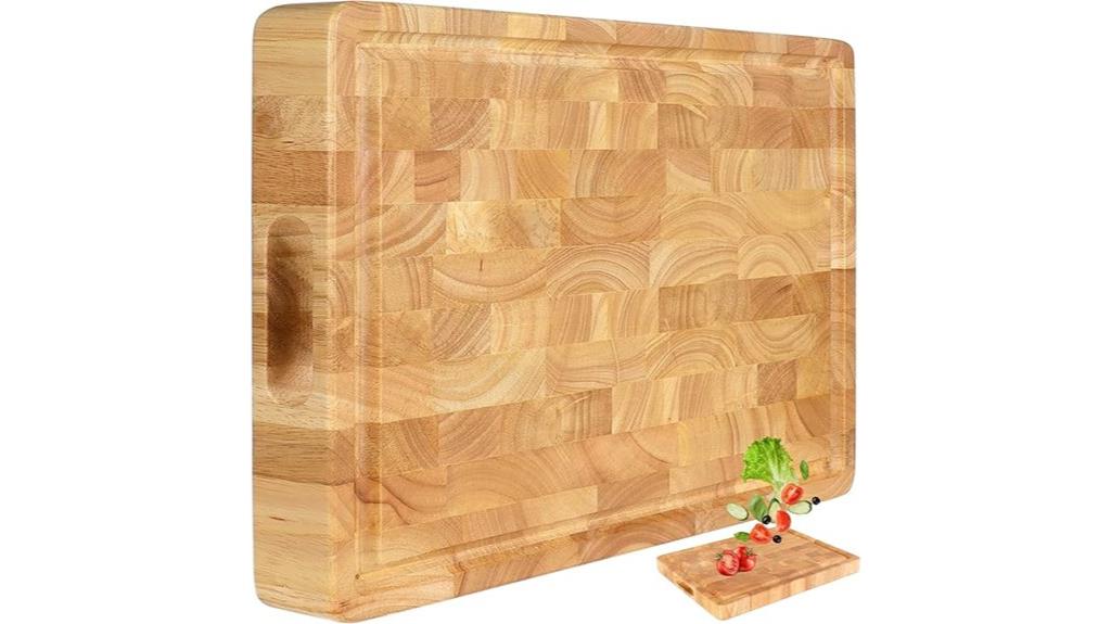 end grain wooden cutting board