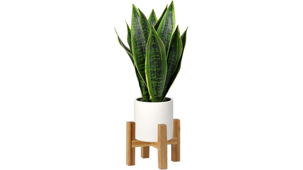 faux snake plant pot