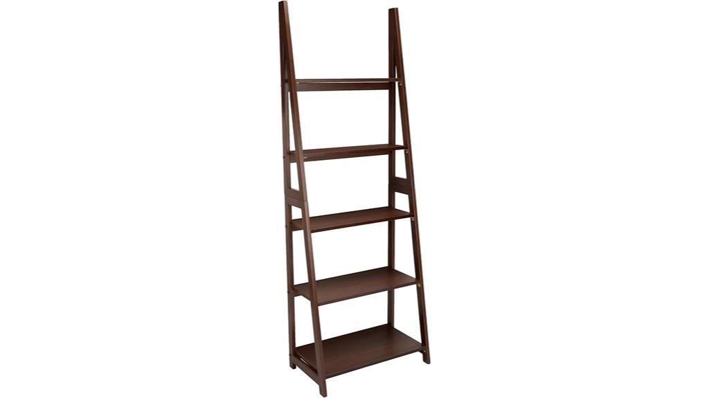 five tier ladder bookshelf