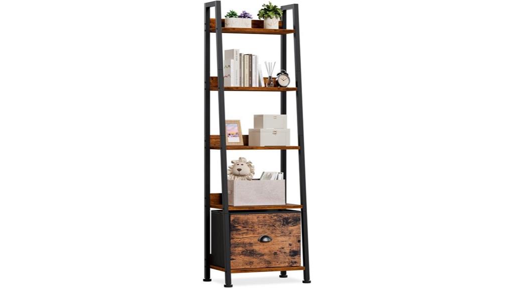 five tier ladder shelf