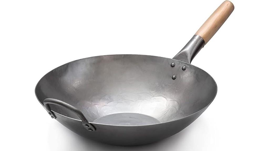 flat hand hammered carbon steel