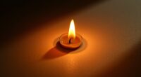 flickering candlelight enhances calm
