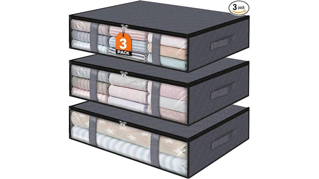 foldable storage bin set
