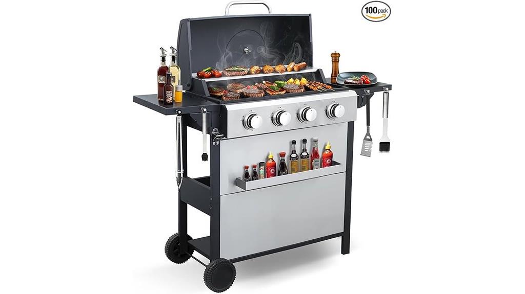 four burner propane grill