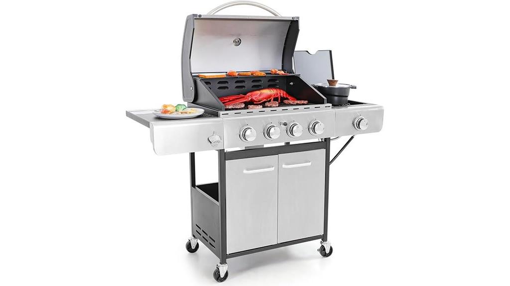 four burner propane grill
