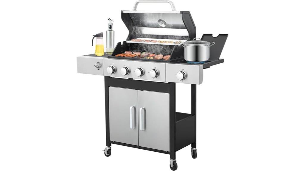 four burner propane grill