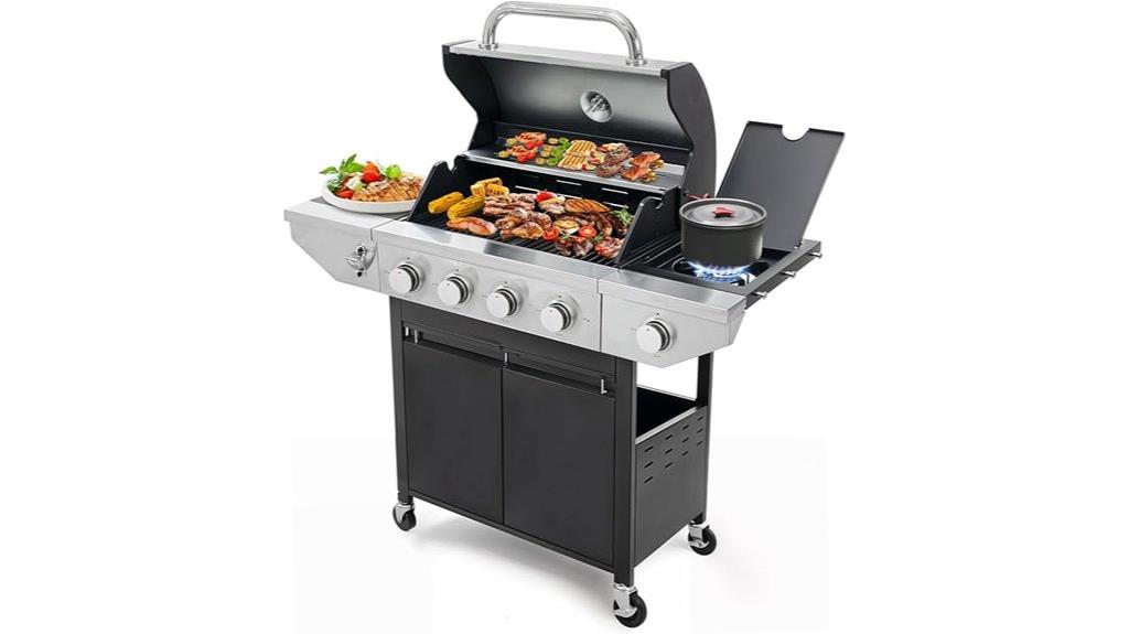 four burner propane grill