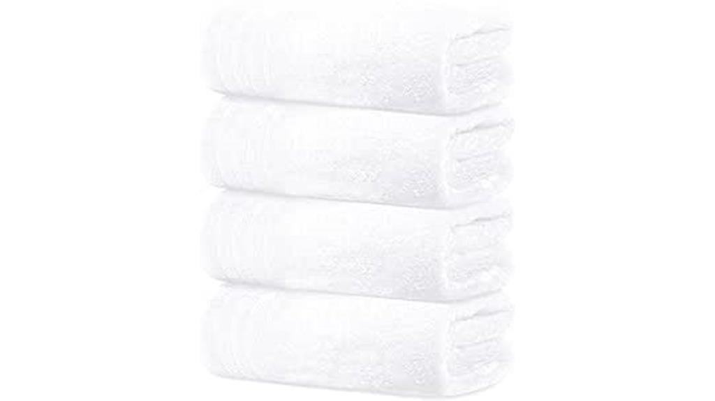 four large bath towels