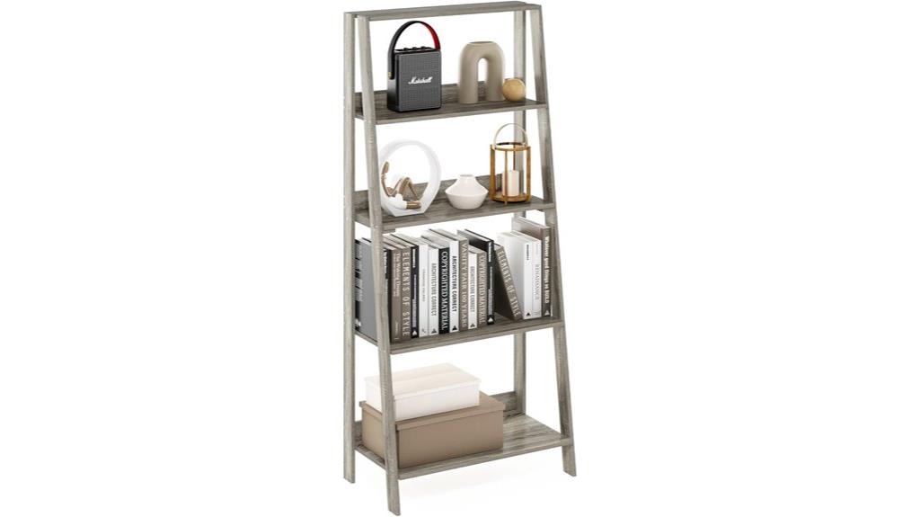 french oak 5 tier bookcase