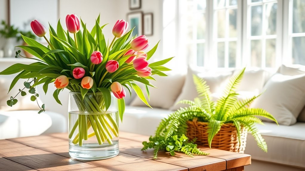 fresh flowers brighten spaces