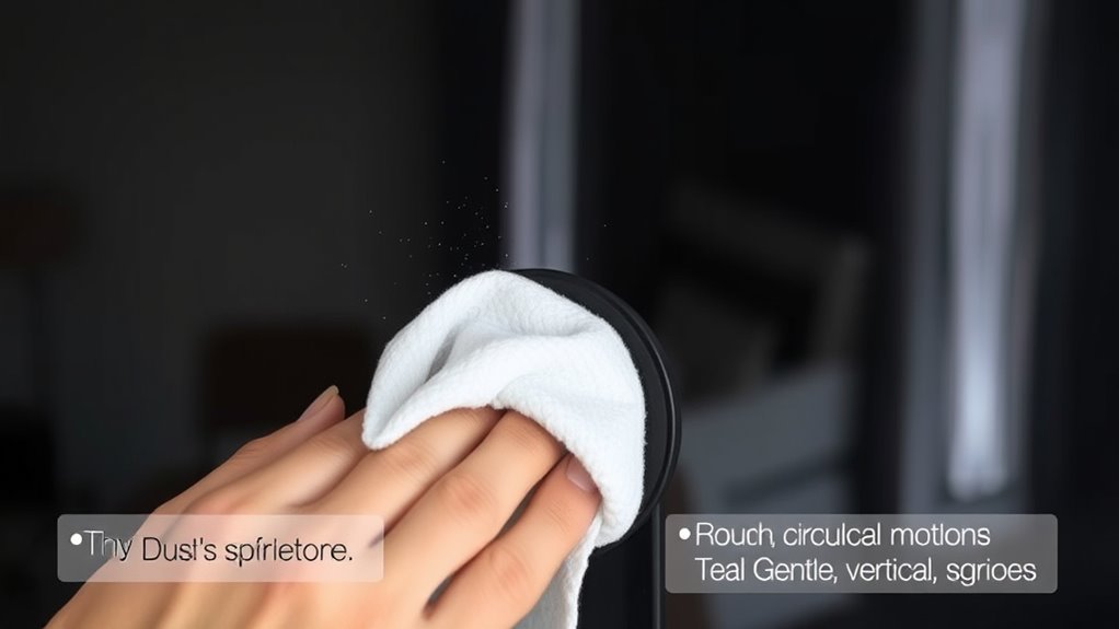 gentle damp microfiber cleaning
