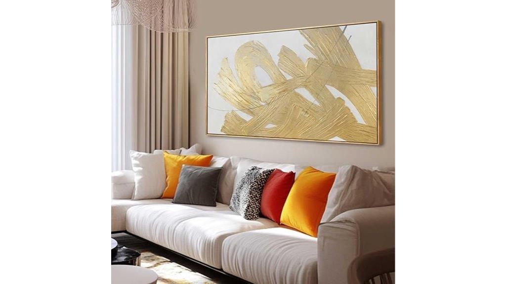 gold framed canvas art