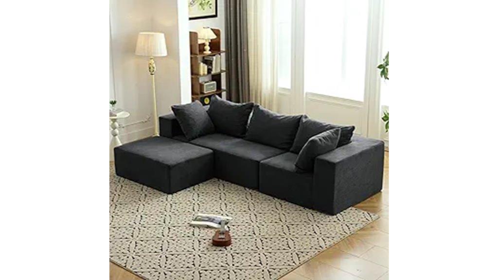 gray modular sectional sofa