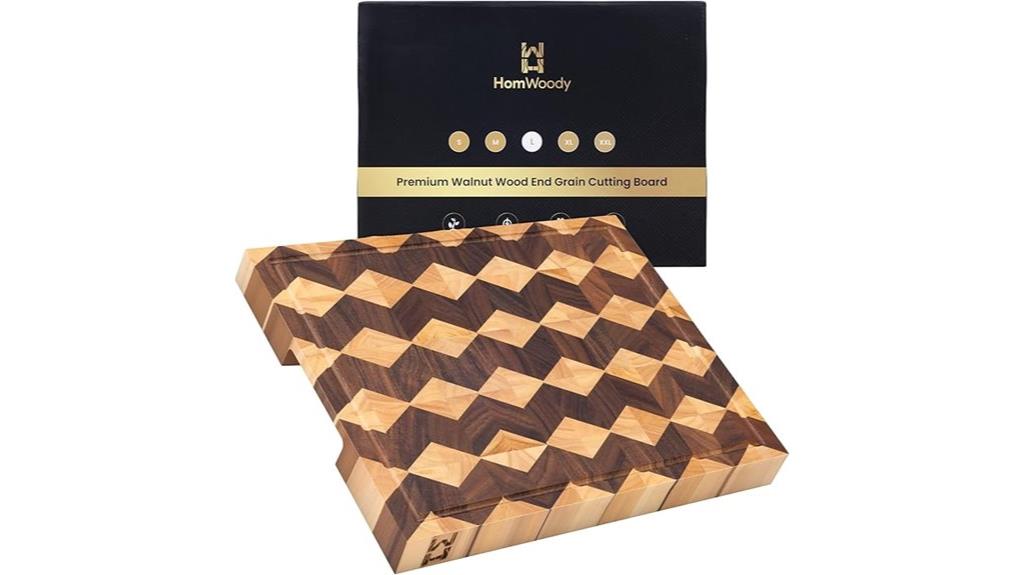 handmade walnut end grain