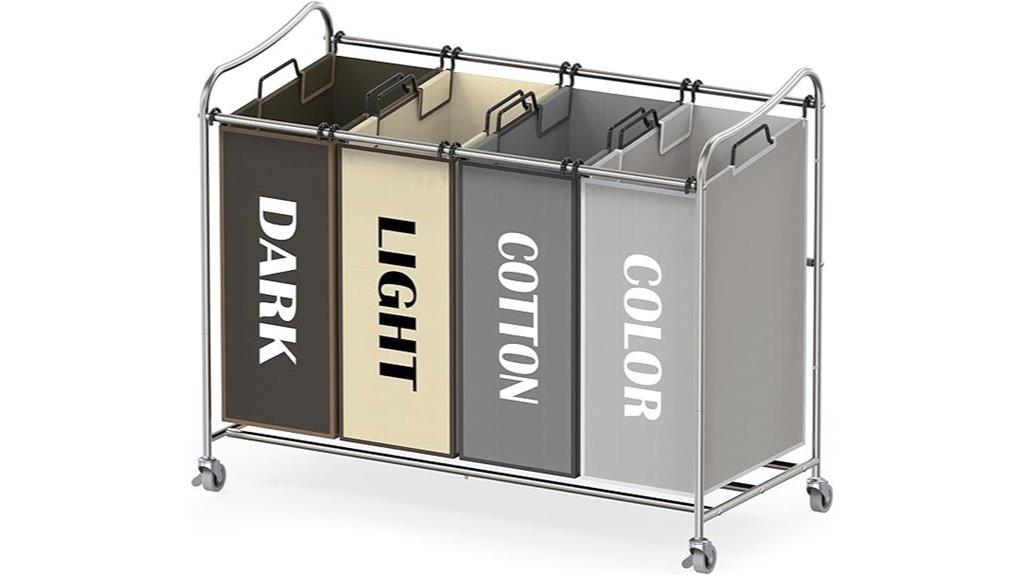 heavy duty rolling laundry cart