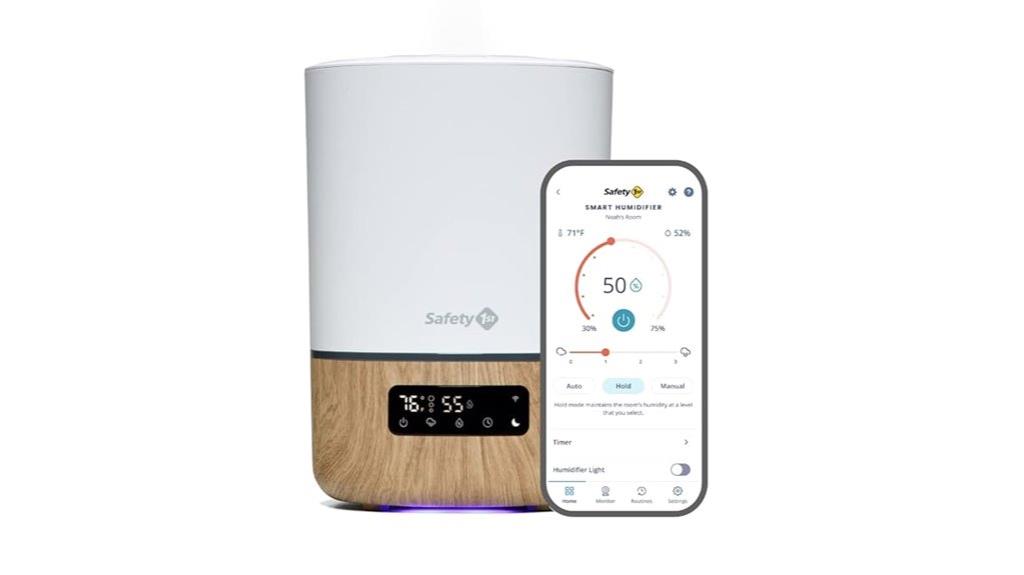 humidifier with hygrometer nightlight