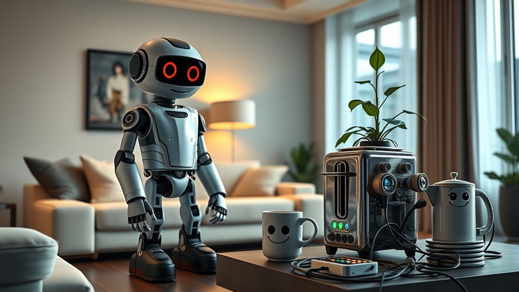 humorous sarcastic robot entertainer