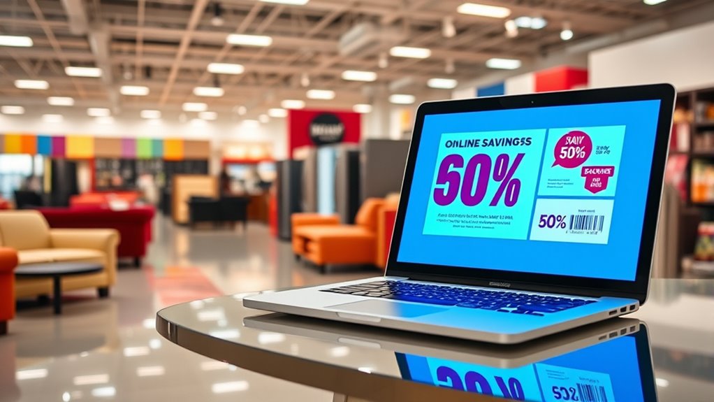 in store vs online savings