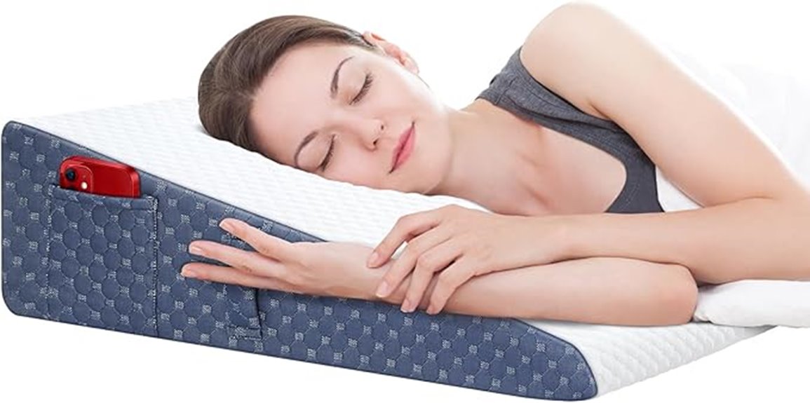 inclined sleep support pillow