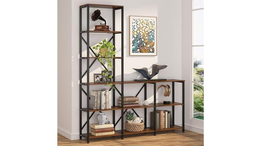 industrial ladder corner bookcase