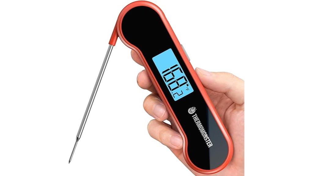 instant bright lcd thermometer