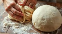 kneading enhances gluten development